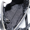 Salvatore Ferragamo Gancini Hand Bag Leather 2way Silver Black Auth 148888-11