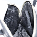 Salvatore Ferragamo Gancini Hand Bag Leather 2way Silver Black Auth 148888-19