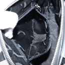 Salvatore Ferragamo Gancini Hand Bag Leather 2way Silver Black Auth 148888-22