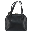 Salvatore Ferragamo Gancini Hand Bag Leather 2way Silver Black Auth 148888-2