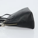 Salvatore Ferragamo Gancini Hand Bag Leather 2way Silver Black Auth 148888-4