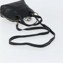 Salvatore Ferragamo Gancini Hand Bag Leather 2way Silver Black Auth 148888-8