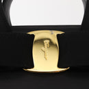 Salvatore Ferragamo Vala Hand Bag Leather Black Gold Auth 148890-10