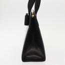 Salvatore Ferragamo Vala Hand Bag Leather Black Gold Auth 148890-3
