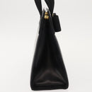 Salvatore Ferragamo Vala Hand Bag Leather Black Gold Auth 148890-4