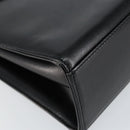 GIVENCHY Hand Bag Leather Black Gold Auth 148891-11