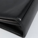 GIVENCHY Hand Bag Leather Black Gold Auth 148891-13