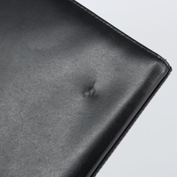 GIVENCHY Hand Bag Leather Black Gold Auth 148891