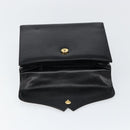 GIVENCHY Hand Bag Leather Black Gold Auth 148891-16