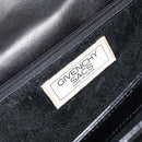 GIVENCHY Hand Bag Leather Black Gold Auth 148891-17
