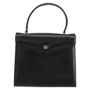 GIVENCHY Hand Bag Leather Black Gold Auth 148891-2