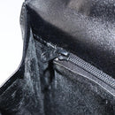 GIVENCHY Hand Bag Leather Black Gold Auth 148891-21