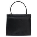GIVENCHY Hand Bag Leather Black Gold Auth 148891-3