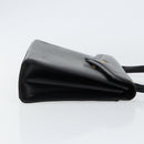 GIVENCHY Hand Bag Leather Black Gold Auth 148891-4