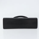 GIVENCHY Hand Bag Leather Black Gold Auth 148891-9