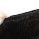 SAINT LAURENT Tote Bag Corduroy Navy Gold 148884 Auth 148894-10