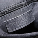 SAINT LAURENT Tote Bag Corduroy Navy Gold 148884 Auth 148894-20