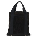 SAINT LAURENT Tote Bag Corduroy Navy Gold 148884 Auth 148894-13