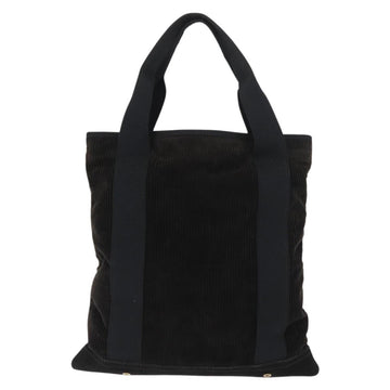 SAINT LAURENT Tote Bag Corduroy Navy Gold 148884 Auth 148894 - 0