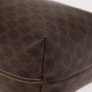CELINE Macadam Canvas Hand Bag PVC Leather Brown Gold Auth 148895-11