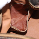 CELINE Macadam Canvas Hand Bag PVC Leather Brown Gold Auth 148895-20