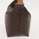 CELINE Macadam Canvas Hand Bag PVC Leather Brown Gold Auth 148895-4