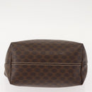 CELINE Macadam Canvas Hand Bag PVC Leather Brown Gold Auth 148895-9