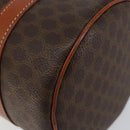 CELINE Macadam Canvas Hand Bag PVC Leather Brown Gold Auth 148898-10