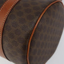 CELINE Macadam Canvas Hand Bag PVC Leather Brown Gold Auth 148898-12