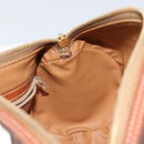 CELINE Macadam Canvas Hand Bag PVC Leather Brown Gold Auth 148898-18