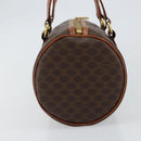 CELINE Macadam Canvas Hand Bag PVC Leather Brown Gold Auth 148898-5