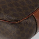 CELINE Macadam Canvas Shoulder Bag PVC Leather Brown Gold Auth 148899-14