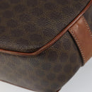 CELINE Macadam Canvas Shoulder Bag PVC Leather Brown Gold Auth 148899-16