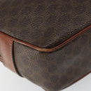 CELINE Macadam Canvas Shoulder Bag PVC Leather Brown Gold Auth 148899-17