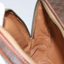 CELINE Macadam Canvas Shoulder Bag PVC Leather Brown Gold Auth 148899-21