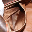 CELINE Macadam Canvas Shoulder Bag PVC Leather Brown Gold Auth 148899-23