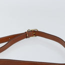 CELINE Macadam Canvas Shoulder Bag PVC Leather Brown Gold Auth 148899-8