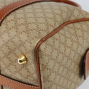 CELINE Macadam Canvas Hand Bag PVC Leather Beige Gold Auth 148900-9