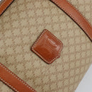 CELINE Macadam Canvas Hand Bag PVC Leather Beige Gold Auth 148900-18