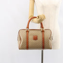 CELINE Macadam Canvas Hand Bag PVC Leather Beige Gold Auth 148900-23