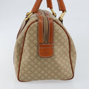 CELINE Macadam Canvas Hand Bag PVC Leather Beige Gold Auth 148900-4