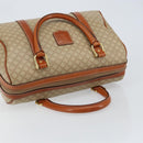 CELINE Macadam Canvas Hand Bag PVC Leather Beige Gold Auth 148900-6