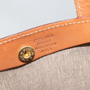 CELINE Macadam Canvas Tote Bag PVC Leather Brown Gold Auth 148902-12