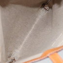 CELINE Macadam Canvas Tote Bag PVC Leather Brown Gold Auth 148902-11