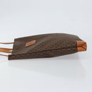 CELINE Macadam Canvas Tote Bag PVC Leather Brown Gold Auth 148902-4
