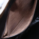 CELINE Macadam Canvas Hand Bag PVC Leather Brown Auth 148903-11