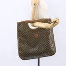 CELINE Macadam Canvas Hand Bag PVC Leather Brown Auth 148903-22