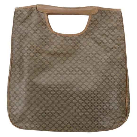 CELINE Macadam Canvas Hand Bag PVC Leather Brown Auth 148903