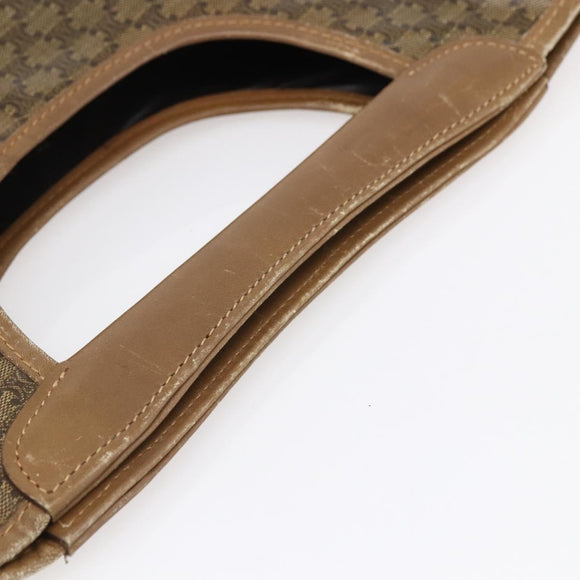 CELINE Macadam Canvas Hand Bag PVC Leather Brown Auth 148903
