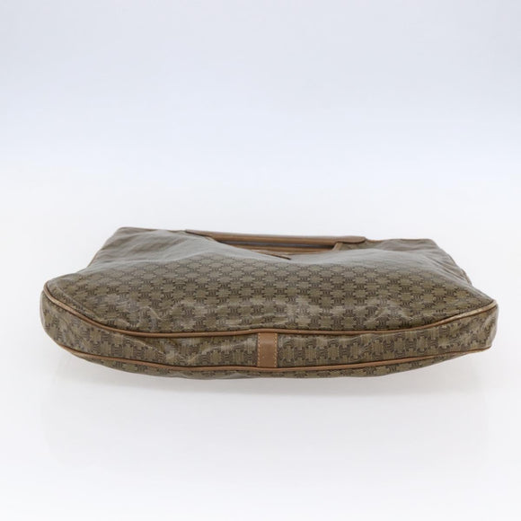 CELINE Macadam Canvas Hand Bag PVC Leather Brown Auth 148903